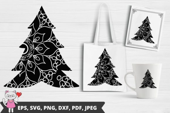 Christmas Tree Mandala Svg