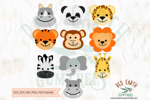 Cute Baby Animals Safari Theme in SVG