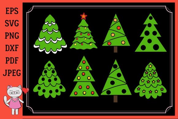Set of Christmas Trees Svg