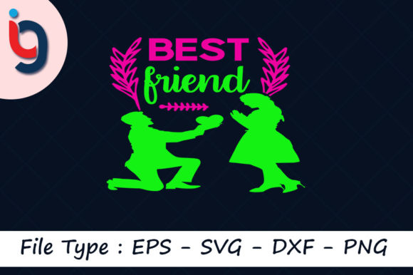 Valentine's Day SVG Design – Best Friend